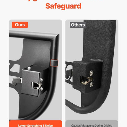 Puertas tubulares VEVOR para Jeep, 2 puertas, estilo caza, con bisagras de alta resistencia y pestillo OE, puertas de Jeep con almohadillas de goma y tubo de acero templado, aptas para Jeep Wrangler JK 2007-2018