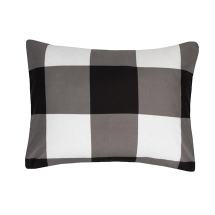 5 Piece Comforter Set Bed in a Bag Buffalo Check Christmas Print All Season Soft Down Alternative Bedding Comforter Set & Luxurious White Microfiber Bed Sheets, Twin, Buffalo Plaid Black/White