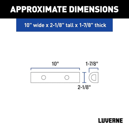LUVERNE 2090615-3 10-Inch Universal Rubber Bumper Guard Protector Strips Loading Dock Rear Fender Pad Bump Stop, 3-Pack