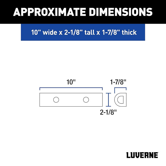 LUVERNE 2090615-3 10-Inch Universal Rubber Bumper Guard Protector Strips Loading Dock Rear Fender Pad Bump Stop, 3-Pack