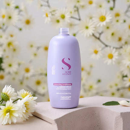 Alfaparf Milano Semi di Lino Smooth Conditioner - Detangles, Controls Frizz, Hydrates and Protects Hair - Mineral and Paraffin Oil Free - 33.79 oz