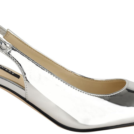 Nine West Women's Annae Pump, Silver Mirror Metallic 040, 5 UK