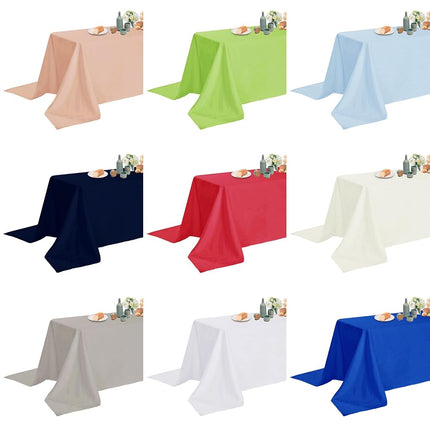 Fokitut 12 Pack Waterproof Rectangle Tablecloth, 60x102 Inch, Stain Resistant and Wrinkle Polyester Table Cloth, Fabric Table Cover for Kitchen Dining, Wedding, Party, Holiday Dinner-Black