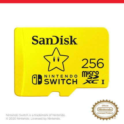 SANDISK microSD Card 256GB, Super Mario Super Star Edition