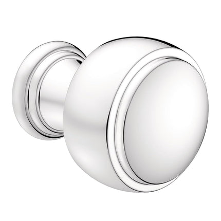 Moen Weymouth Chrome 1.32" Brass Cabinet or Drawer Knob, YB8405CH