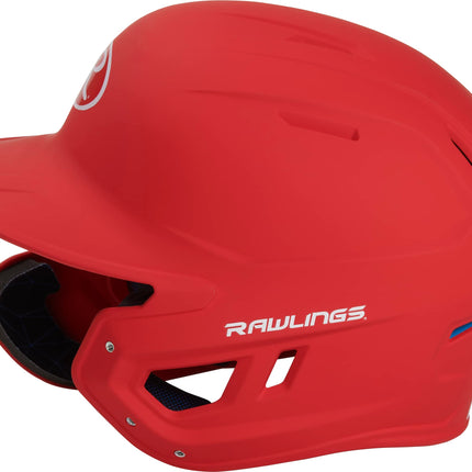 Rawlings | MACH ADJUST Batting Helmet with Extension Flap | Left Hand Batter | Junior (6 3/8" - 7 1/8") | Matte Scarlet