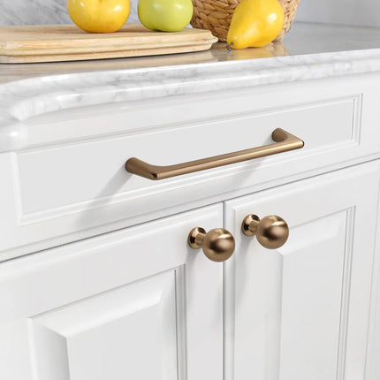 Asidrama 10 Pack 5 Inch(128mm) Champagne Bronze Cabinet Pulls Cabinet Handles Cupboard Handles Kitchen Cabinet Hardware for Cupboard Drawer Pulls
