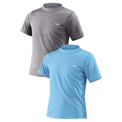 T-shirt de bain Speedo lot de 2 garçons bleu éthéré/gris chiné