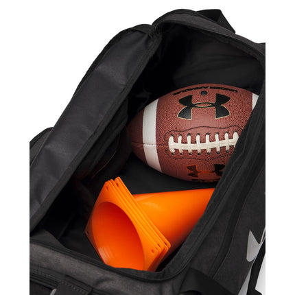 Under Armour Undeniable 5.0 Duffle, (011) Black Medium Heather / Black / Metallic Silver, Small (40L), Undeniable 5.0 Duffle