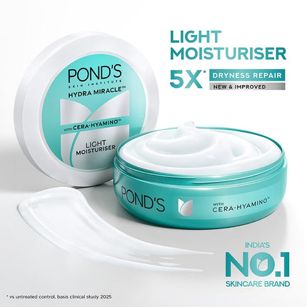 POND'S Light Face Moisturizer 200 ml, Daily Lightweight Non-Oily Cream with Vitamin E for Soft Glowing Skin, SPF 15 - With Vitamin C & Niacinamide