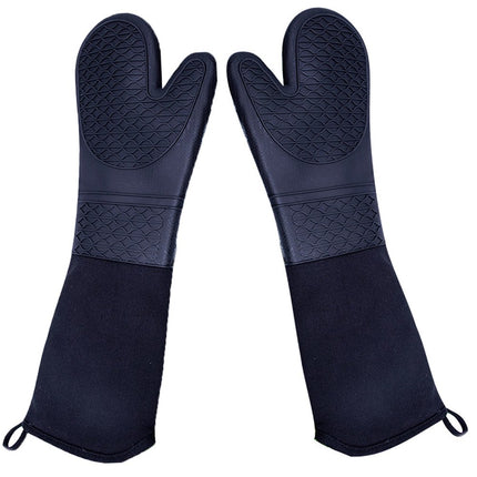 DoMii Extra Long Silicone Oven Mitts Heavy Duty Co