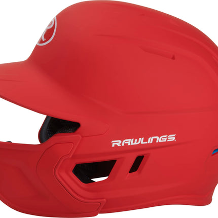 Rawlings Adjust Baseball Batting Helmet Adjustable Baseball Helmet Matte Mach-1 Tone with RHB ADJEXT, Senior, Scarlet Matte 2022, Unisex, SR (6 7/8-7 5/8)
