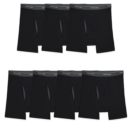 Fruit of the Loom Men's Coolzone (Assorted Colors) Boxer Briefs, 7 Pack - Black, L UK