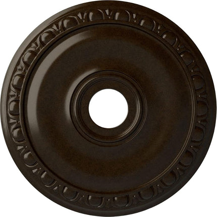 20"OD x 3 5/8"ID x 1"P Jackson Ceiling Medallion (Fits Canopies up to 5 1/8"), Hand-Painted Bronze