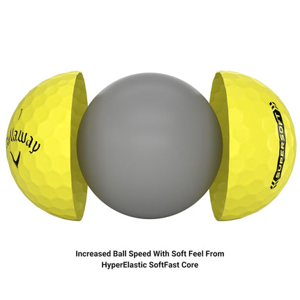 Callaway Golf Supersoft Golf Ball 2023, Yellow