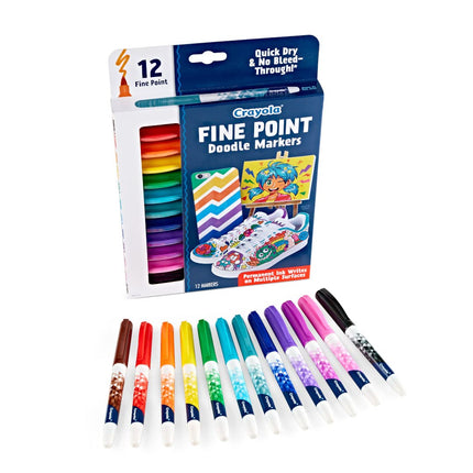 Marqueurs Pointe Fine Crayola, Marqueurs d'Art, Cadeaux pour Ados, 12 unités
