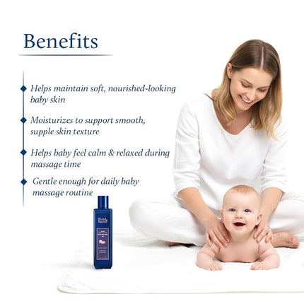 Blue Nectar Ayurvedic Baby Oil with Organic Ghee, 100% Natural Baby Massage Oil With Coconut Oil & Olive Oil (200ml)