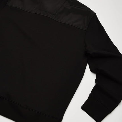 Nautica Men's 1/4 Zip Pieced Fleece Sweatshirt, True Black, S