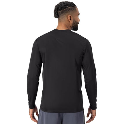 Hanes mensO482LLong Sleeve Cool Dri T-Shirt UPF 50+ (Pack of 2) Long Sleeve Shirt - Black - Medium