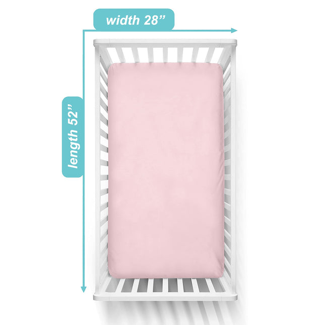 American Baby Company Drap-housse en jersey de coton 100 % naturel Supreme pour berceau standard et matelas de lit de bébé, rose, doux et respirant, pour filles, 71 x 132 cm