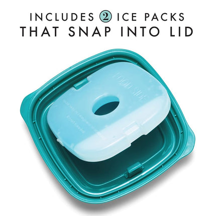 Contenedores Stak Paks Fit & Fresh de 1 taza para niños, juego verde