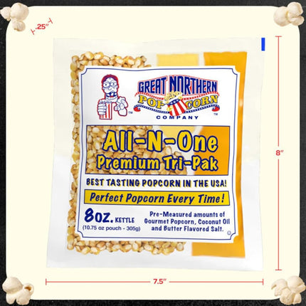 Great Northern Popcorn Premium 8 Ounce Popcorn Portion Pack of 24
