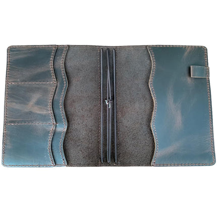 newestor Travelers Notebook Cover with Inner Pockets, Card Slots and Pen Holder, B6 Size, Dark Brown