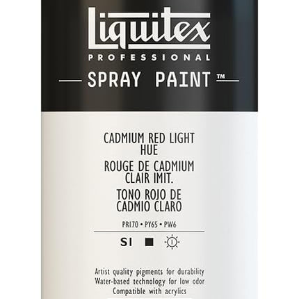 Peinture en bombe professionnelle Liquitex, 340 g (400 ml), nuance Rouge de Cadmium Clair