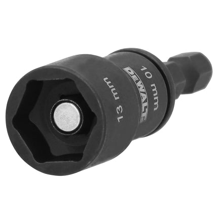 DEWALT FLEXTORQ Socket and Short Extension, 2 in 1, 10mm & 13mm, Double-Ended Nut Driver (DWADEND1013MM)