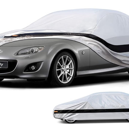 Holthly 10 Layers Truck Cover Waterproof All Weather. Pickup Truck Cover Rain UV Protection. Length: Up to 210 inches, Universal Fit Most Regular Cab Short Box Ford F100 Chevy C10 S10 Ram 150 250.