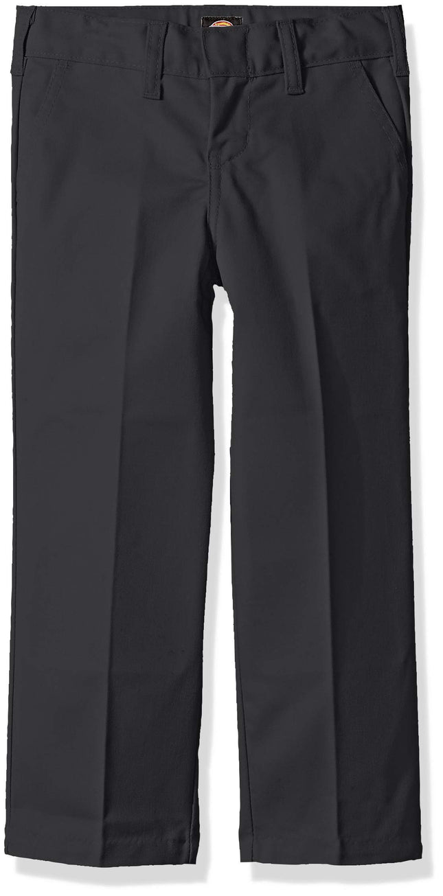 Dickies Boys' Flex Waist Flat Front Pant, Charcoal