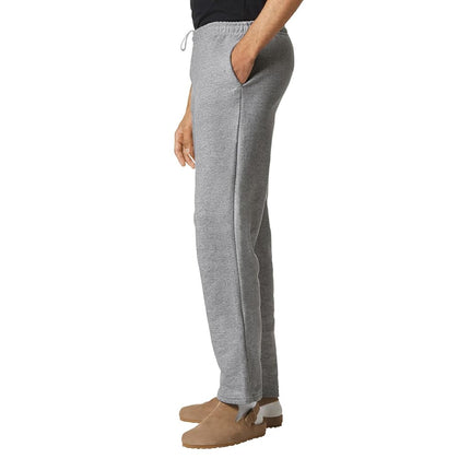 Gildan mensFleece Open Bottom Pocketed Pant Sweatpants - Gray - X-Large
