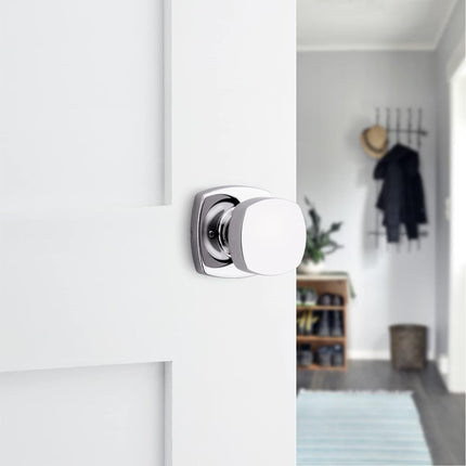 Kwikset Arroyo Passage Hall/Closet Knob with Soft Modern Rose in Polished Chrome 97200-921