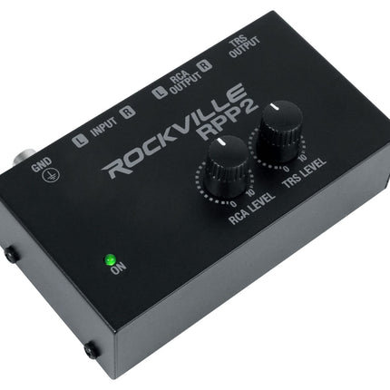 Rockville RPP2 Metal Phono Preamp, Converts Phono 