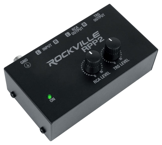 Rockville RPP2 Metal Phono Preamp, Converts Phono 