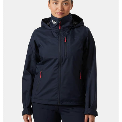 Helly Hansen Women's W Crew Hooded Jacket 2.0, Navy, M