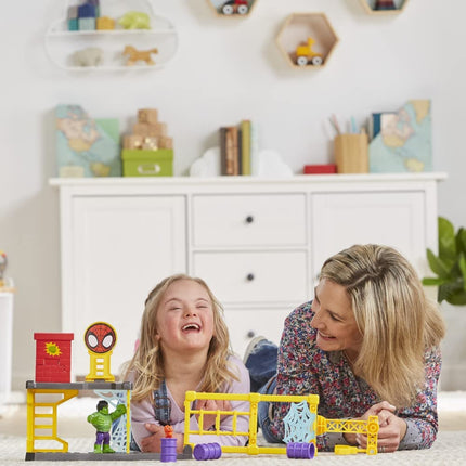 Hasbro Marvel Spidey and His Amazing Friends Hulk’s Smash Yard Pre-school Toy, Hulk Playset for Children Aged 3 and Up, Multicolor, One Size (F3717)