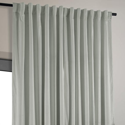 HPD Half Price Drapes Blackout Curtain Signature Velvet - Extra Wide VPCH-VET160401-96 (1 Panel), 100 X 96, Reflection Grey