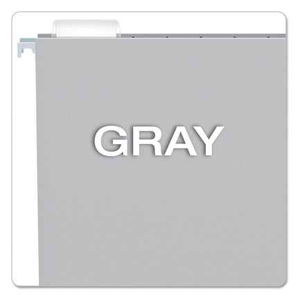 Pendaflex Essentials Hanging Folders, Letter Size, Gray, 25 per Box (81604)