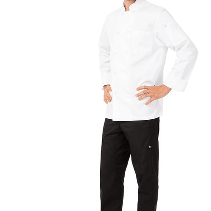 Veste de Cuisinier Homme Le Mans Chef Works, Blanc, TXXS