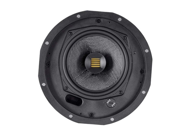 Monoprice Amber Altavoces de techo de 6,5 pulgadas, 2 vías, fibra de carbono con tweeter de cinta (par)