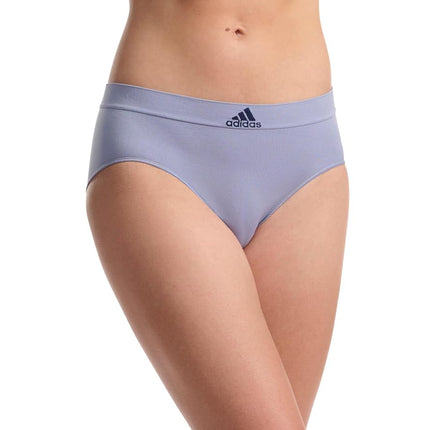 adidas Women's Seamless Brief Panties 3-Pack, Silver Violet/Heather Grey/Silver Green, XL (Pack of 3)