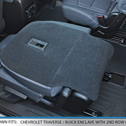 Tapetes SMARTLINER 3 Filas y Forro de Carga Detrás de la 2ª Fila, Juego Negro para Buick Enclave 2018-2019 con Asientos de Cubo en la 2ª Fila