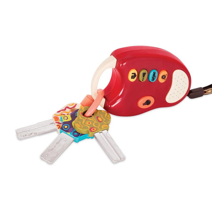 B. toys FunKeys Toy with Lights and Sounds, Red Key Fob, Pretend Play