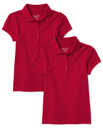 The Children's Place Girls' Short Sleeve Polo, Pac