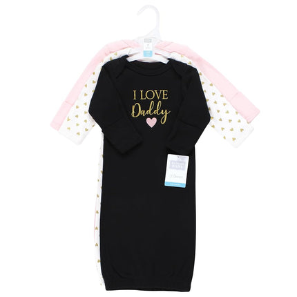 Hudson Baby Baby Cotton Gowns, Girl Daddy, Preemie-Newborn