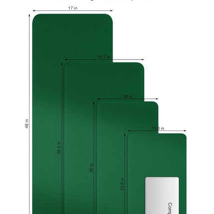 Niniubye Desk Pad, 48" x 17" PU Leather Non-Slip Desk Mat Large Mouse Pad for Desktop, Waterproof Laptop Computer Writing Mat for Office, Home, Work, Gaming, Dark Green