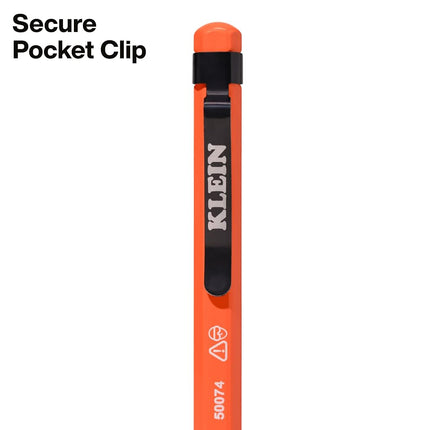 Klein Tools 50074 2 Pack Pipe Reamer Pen, Deburring Tool for PVC and Metal Lead, Free Spinning Blade, Pocket Clamp Storage, Professional Reamer Tool