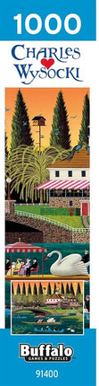 Buffalo Games – Pleasant Sunday – Charles Wysocki – 1000 Piece Jigsaw Puzzle  Colorful Puzzle for Adults – Precision-Cut Pieces, Beautiful Artwork, and Hours of Relaxing Fun