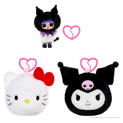 L.O.L. Surprise! Loves Hello Kitty Reversible Plush Surprise - Plush Sanrio Characters with Matching L.O.L. Tot, 5 Surprises and On-the-Go Keychain, For Ages 4+ Years, White